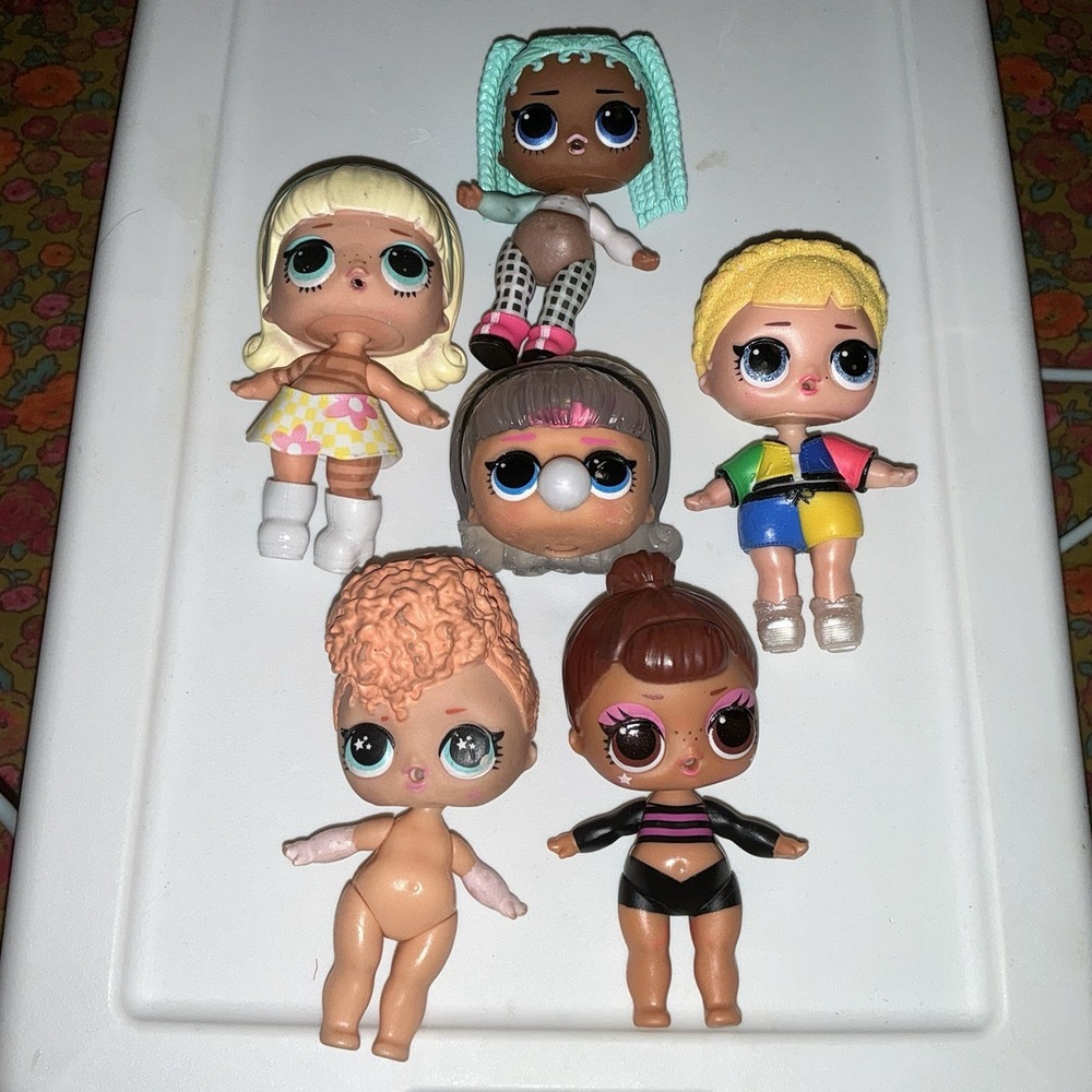 LOL Surprise Tots Dolls Lot of 5 And 1 Head Figures Bundle